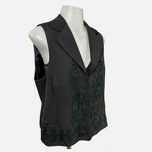 Nine West Black Vest Size 12 New Black
